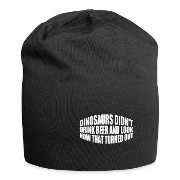 Dinosaurs Didn't Drink Beer 4 - Jersey Beanie - black - Front