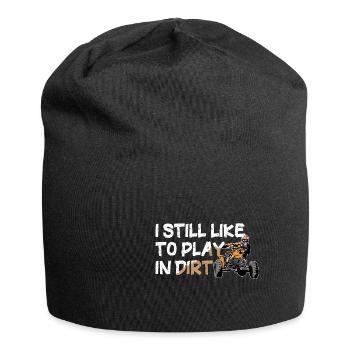 Hobbyist Gift likes to play - Jersey Beanie - black - Front