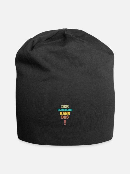 Gleisbauer als Lustig - Jersey-Beanie - Schwarz