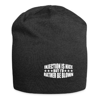 Injection Is Nice But I'd Rather Be Blown 8 - Jersey Beanie - charcoal grey - Front