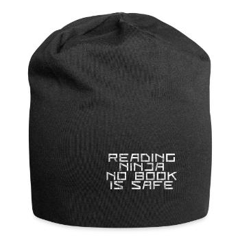 Reading Ninja, No Book Is Safe 3 - Jersey Beanie - black - Front