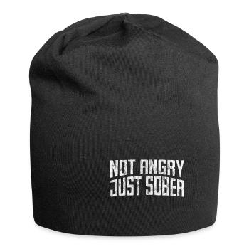 Not Angry Just Sober 3 - Jersey Beanie - black - Front