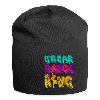 Breakdance King - B-boy Sohn Junge Breaker - Jersey-Beanie - Schwarz - Vorne