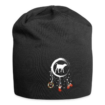 Kalb Weihnachten Weihnachtstraumfänger - Jersey-Beanie - Schwarz - Vorne