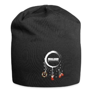 Tastatur Weihnachten Weihnachtstraumfänger - Jersey-Beanie - Schwarz - Vorne