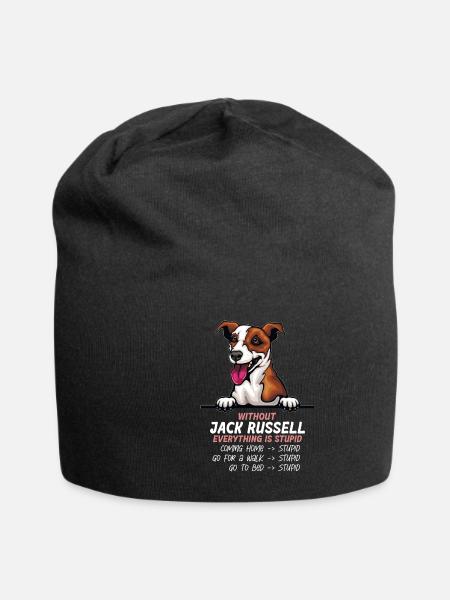 Ohne Jack Russell ist alles doof - Jersey-Beanie - Schwarz