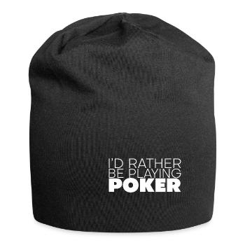 Je préfère jouer au poker 3 - Bonnet en jersey - noir - Devant