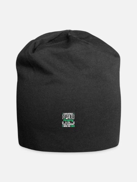 Musik Musical Chor Oper Sängerin - Jersey-Beanie - Schwarz