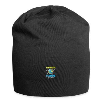 Planificateur de vacances Agence de voyages Agence de voyages - Bonnet en jersey - noir - Devant