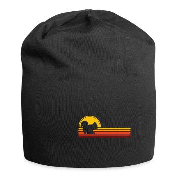 Eichhörnchen - Jersey-Beanie - Schwarz - Vorne