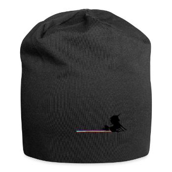 Einhorn Regenbogen Kacke - Jersey-Beanie - Schwarz - Vorne