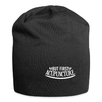 But First Acupuncture - Jersey Beanie - black - Front