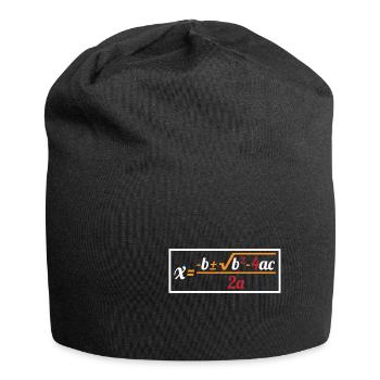 Quadratic Formula For Math Class 8 - Jersey Beanie - black - Front