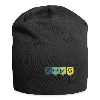 Jagen Jagdspruch & Jäger Geschenkidee - Jersey-Beanie - Schwarz - Vorne