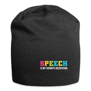 Activité préférée Orthophoniste Cadeau - Bonnet en jersey - noir - Devant