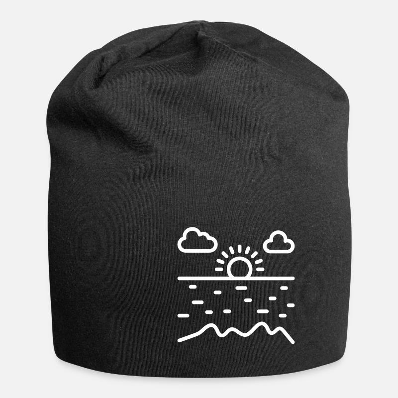Sunset - Jersey Beanie - black