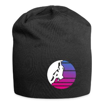 Climbing kid girl bouldering - Jersey Beanie - black - Front