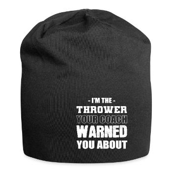 Ich bin der Werfer Athlet Geschenk - Jersey-Beanie - Schwarz - Vorne