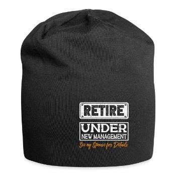 Rentner Sprüche & Geschenke Ruhestand - Jersey-Beanie - Schwarz - Vorne