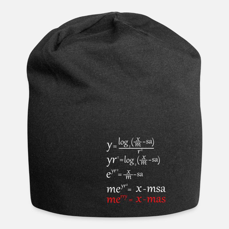 Math Christmas - Jersey Beanie - black