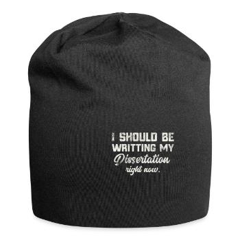 I Should Be Writing Dissertation Student Doctorate - Jersey Beanie - black - Front