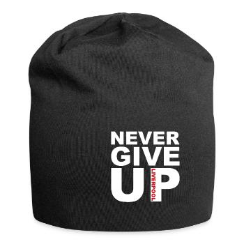 Never Give Up Liverpool - Football, Ballsport, Ball - Bonnet en jersey - noir - Devant