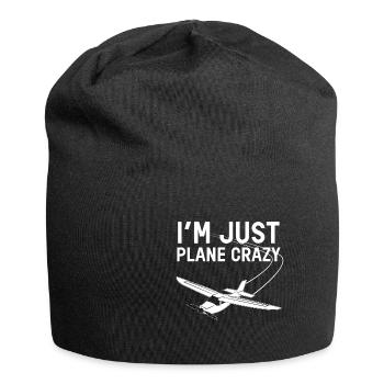 crazy plane - Jersey Beanie - black - Front