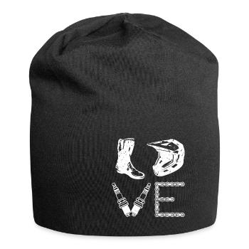 dirt bike love motorcycle - Jersey-Beanie - Schwarz - Vorne