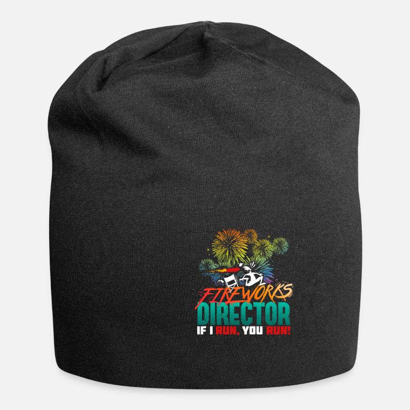Silvester Feuerwerks Direktor - Jersey-Beanie - Schwarz