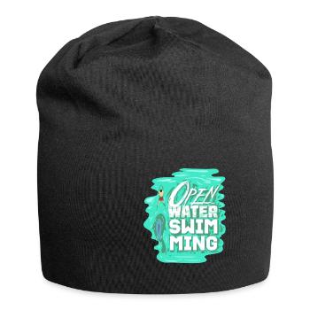Natation en eau libre - Bonnet en jersey - noir - Devant
