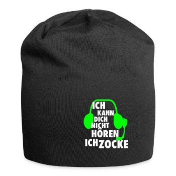 Gamer Zocker PC Konsole lustiger Spruch Konsolen - Jersey-Beanie - Schwarz - Vorne