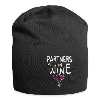 Partners in Wine - Jersey-Beanie - Schwarz - Vorne
