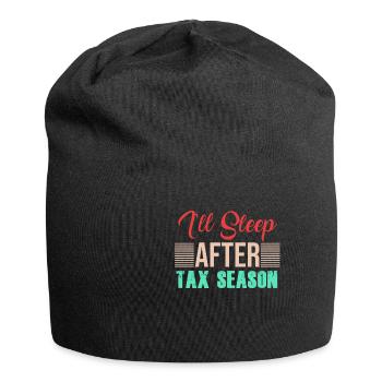 TAX DAY I ll sleep after tax season - Jersey-Beanie - Schwarz - Vorne