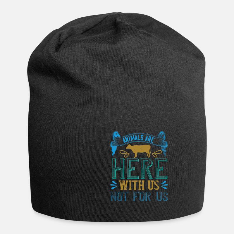 Vegan saying - gift for vegans - Jersey Beanie - black