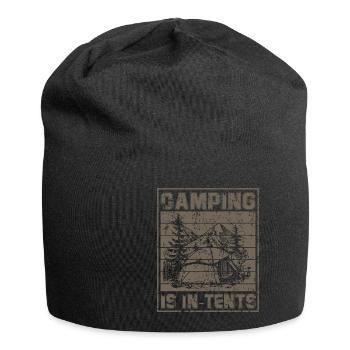 Camping Camper Outdoor Sommer Design - Jersey-Beanie - Schwarz - Vorne