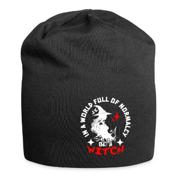 In A World Full Of Normalcy Be A Witch - Jersey Beanie - black - Front