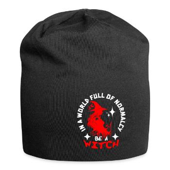 In A World Full Of Normalcy Be A Witch - Jersey Beanie - black - Front