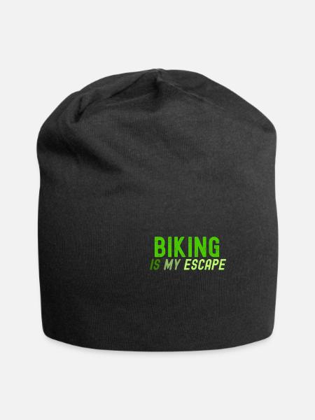 Radfahren ist meine Flucht - Jersey-Beanie - Schwarz