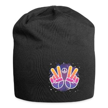paix - Bonnet en jersey - noir - Devant