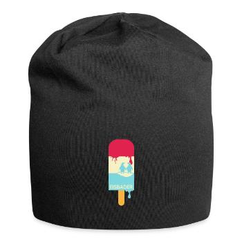 Eisbader Eiszeit im Eisbad - Jersey-Beanie - Schwarz - Vorne