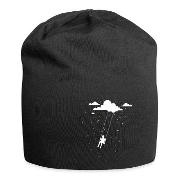 Schaukel Himmel Sterne - Jersey-Beanie - Schwarz - Vorne