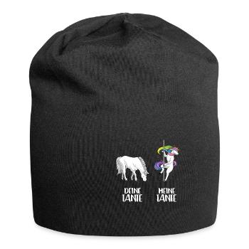 LGBT Einhorn deine Tante meine Tante Geschenk - Jersey-Beanie - Schwarz - Vorne