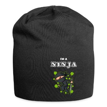 Ninja - Jersey-Beanie - Schwarz - Vorne