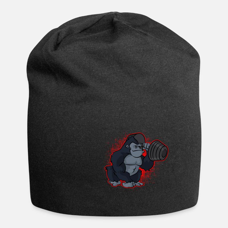 Gorilla Krafttraining - Jersey-Beanie - Schwarz
