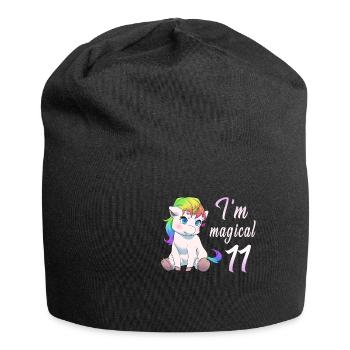 Je suis magique 11 Licorne 11 Cadeau d'anniversaire - Bonnet en jersey - noir - Devant