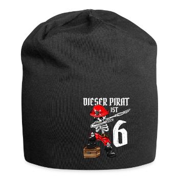 6 Jahre dabbing Pirat Junge 6. Geburtstag Geschenk - Jersey-Beanie - Schwarz - Vorne