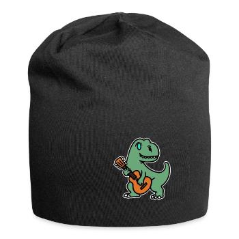 Guitar Gittarist Dino Music Music School - Jersey Beanie - black - Front