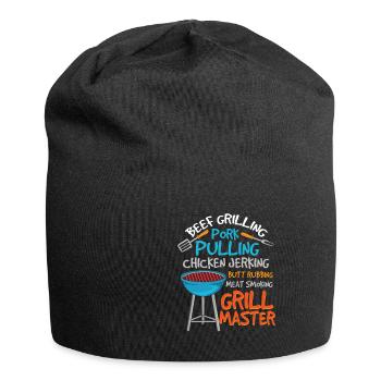 Meat BBQ I BBQ I Gift for Griller - Jersey Beanie - black - Front