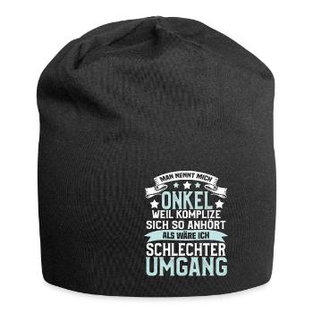 Man Nennt Mich Onkel Komplize Spruch Lustig - Jersey-Beanie - Schwarz - Vorne