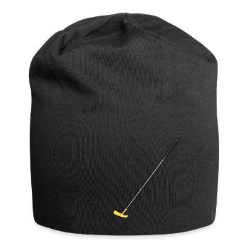 Golf Golfschläger Golfsport - Jersey-Beanie - Schwarz - Vorne
